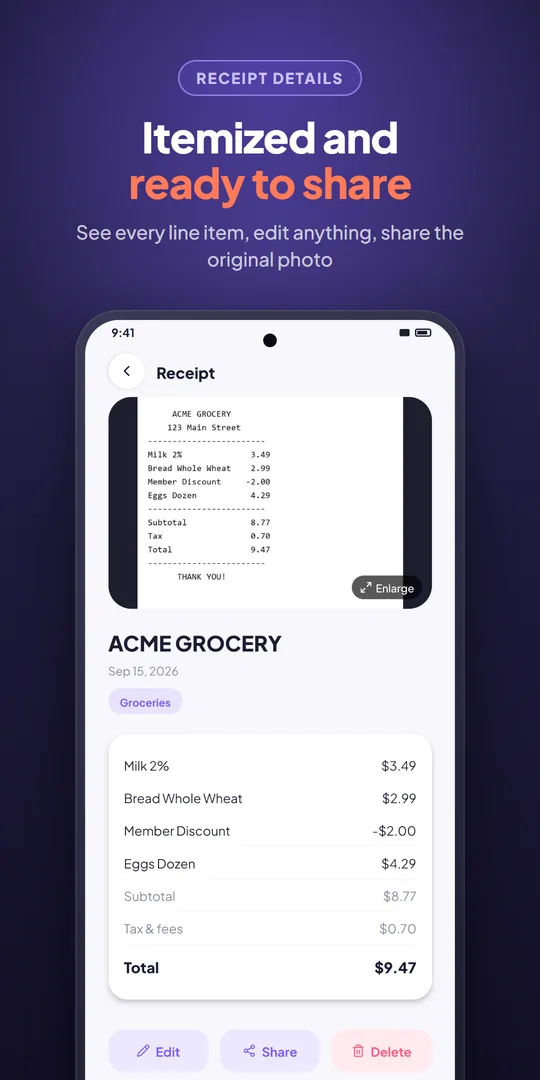 Slide 5 - Receipt Details